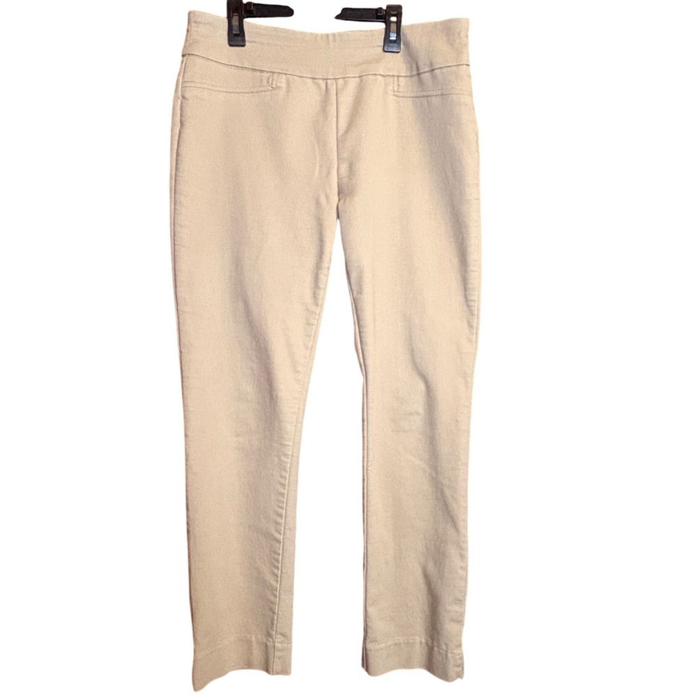 St. John's Bay Straight Leg Pants Womens‎ 10 Khaki Tan Excellent Stretch Pull On